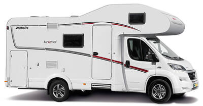 De alkoof-camper van McRent