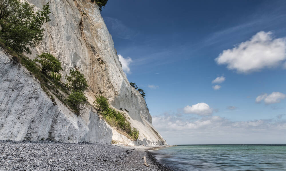Camperhuur Denemarken, krijtrotsen bij Mon in Seeland Camperhuur Denemarken